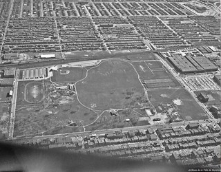 Aerial view of Jarry Park, 1962