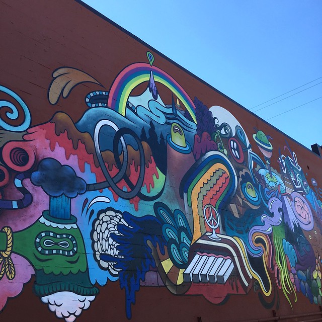colorful abstract mural Portland, Oregon