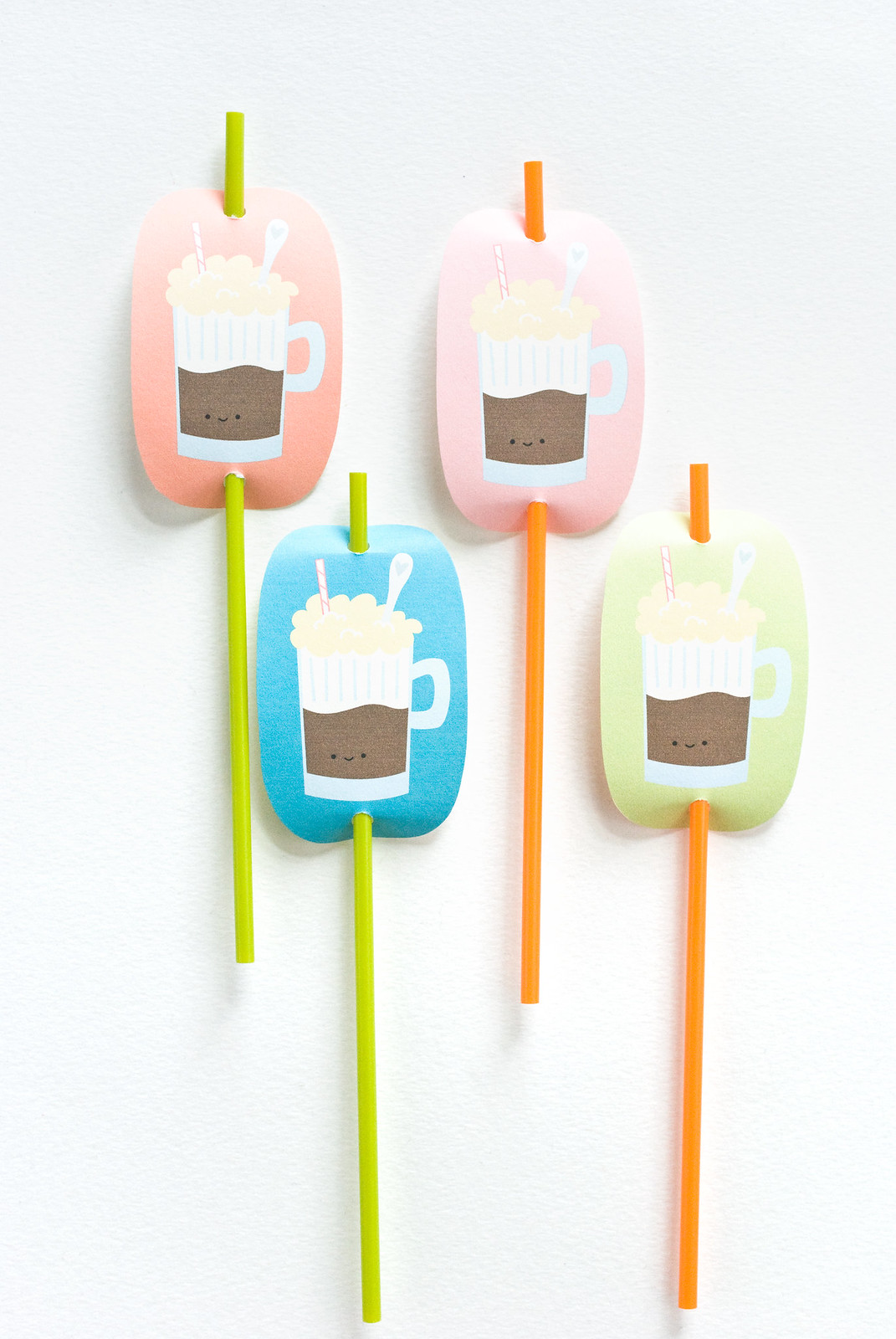 Printable Root Beer Float Straw Charms