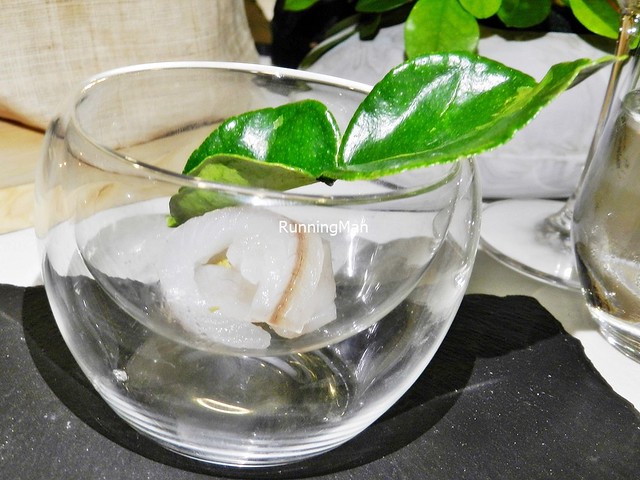Omotenashi - Kisu / Japanese Whiting Fish Carpaccio With Green Olives