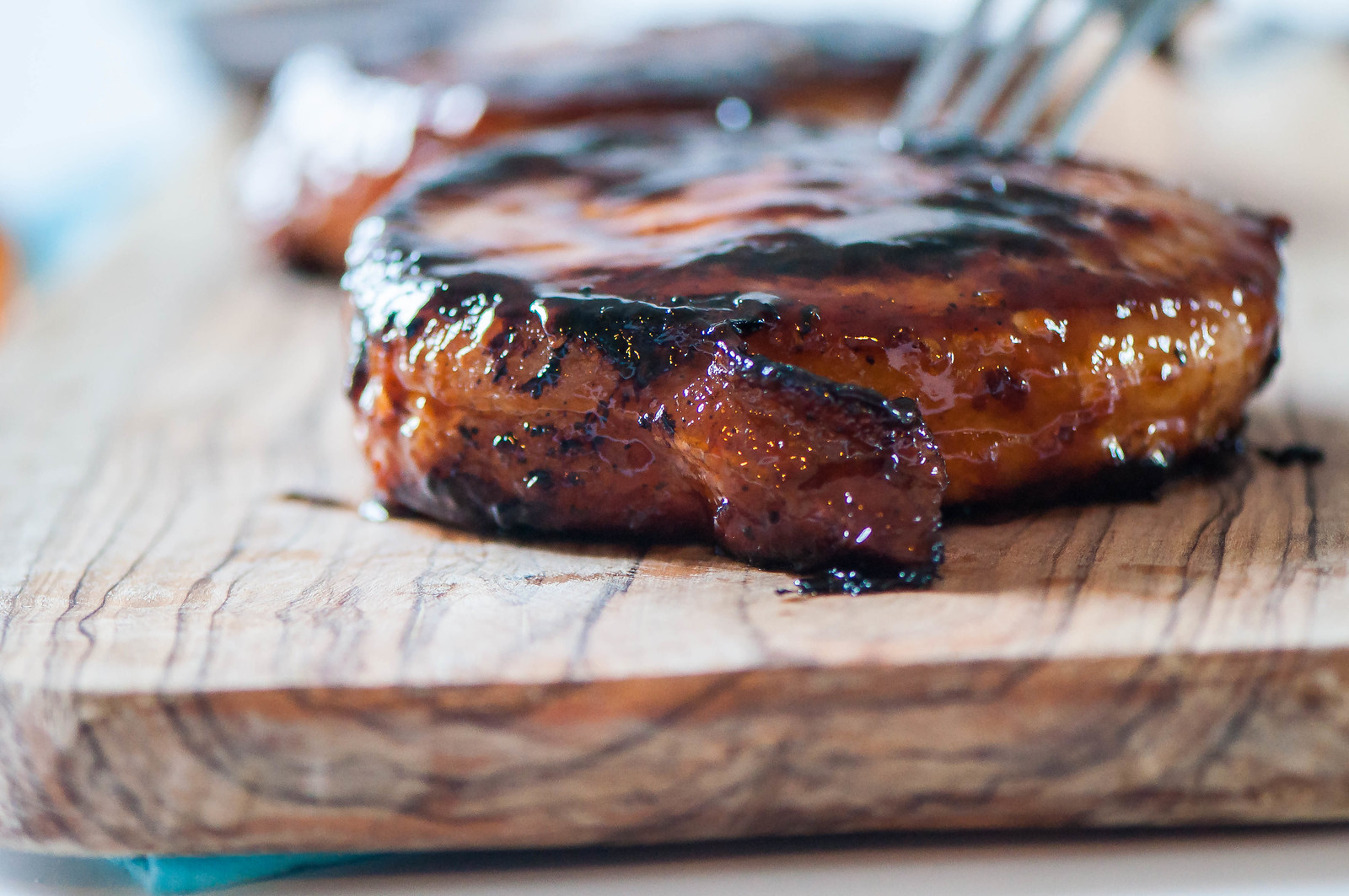 Bacon Wrapped Bourbon Glazed Pork Chops 2