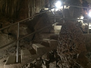 modern steps Lake Shasta Caverns CA August 2016