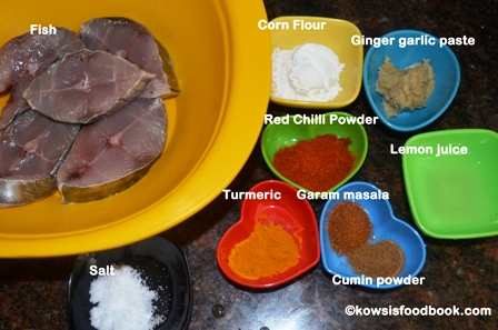 ingredients for fish fry