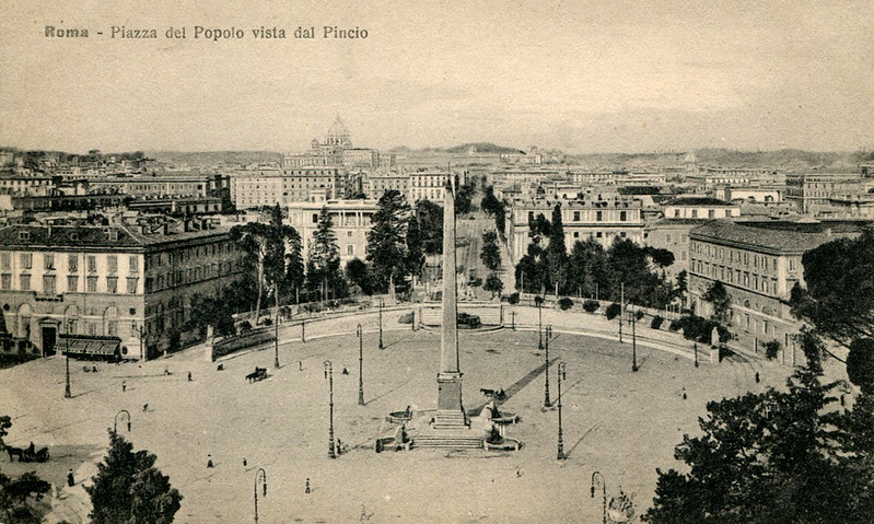 Rome - Piazza del Popolo (Old Postcard)