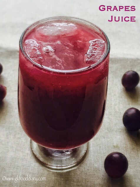 Grapes Juice Recipe for Babies, Toddlers and Kids