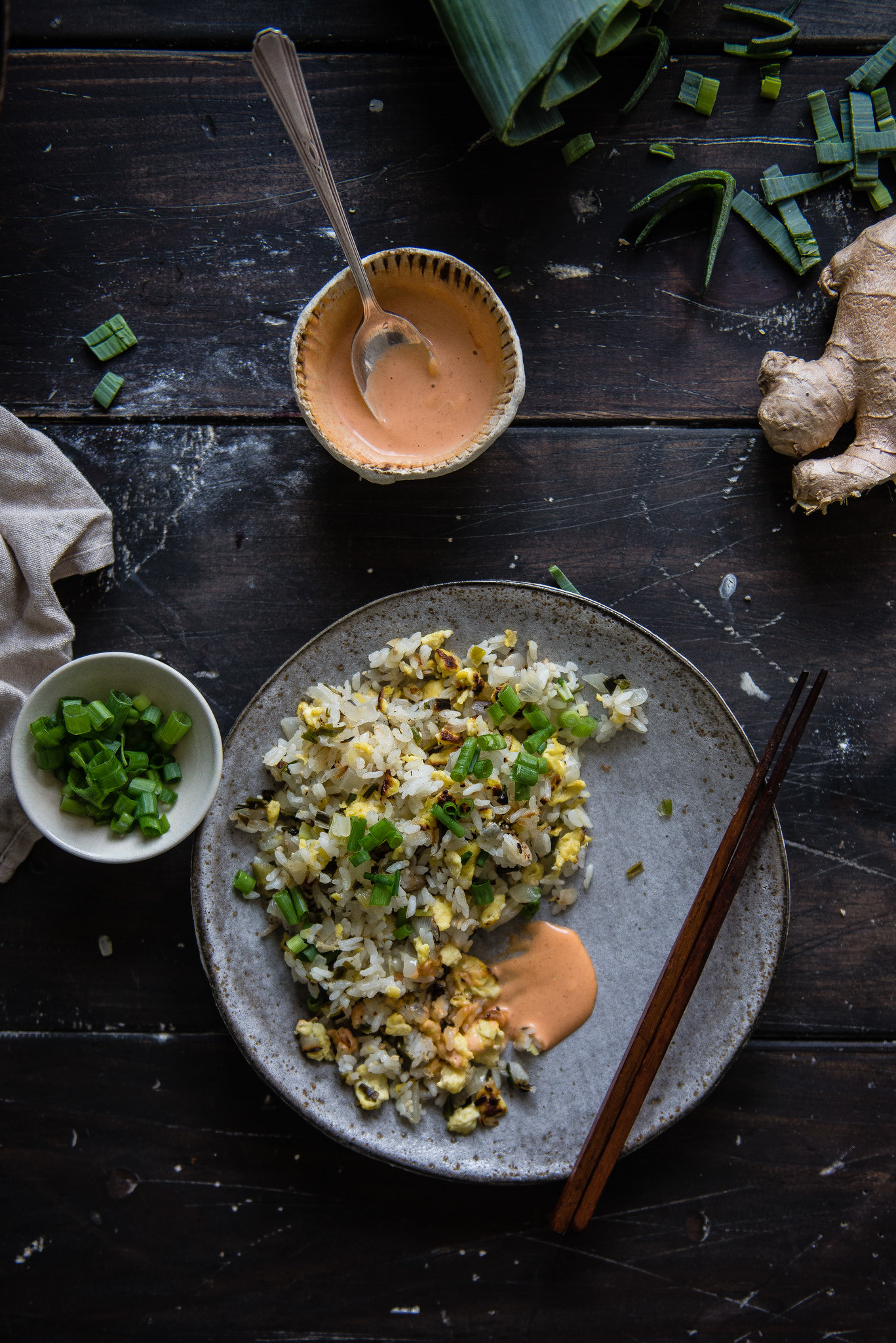 all of the alliums fried rice, from molly on the range | two red bowls