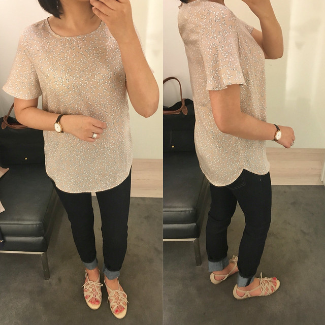  Ann Taylor Spotted Polished Tee, size XSP 
