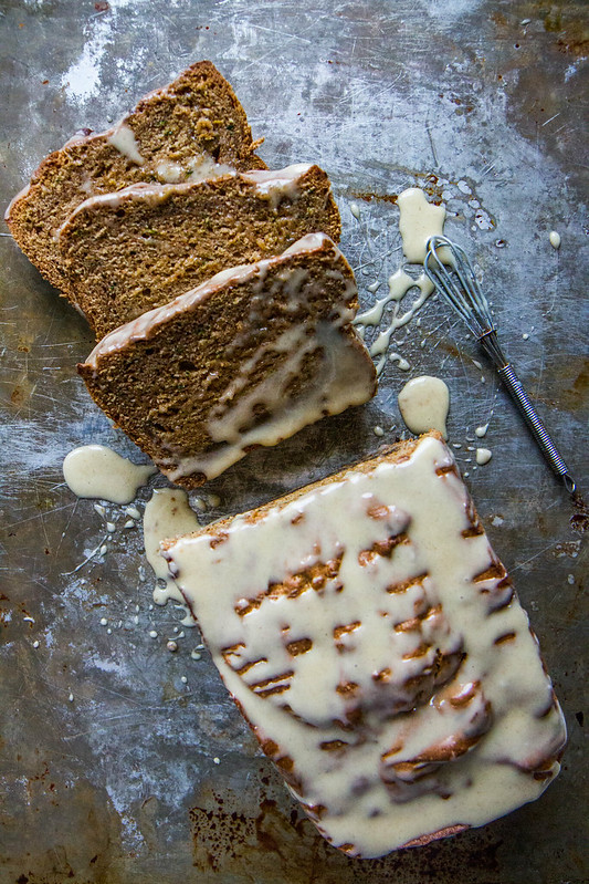 Spiced Zucchini Bread with Honey Glaze