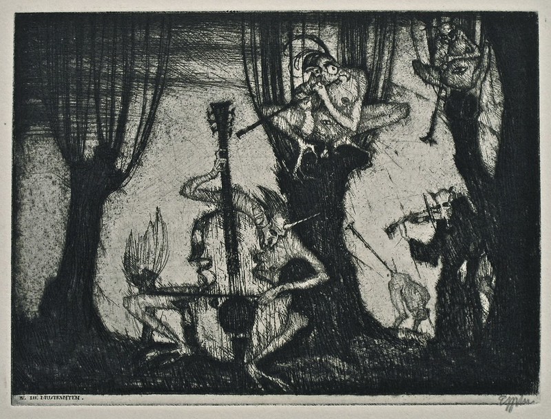 Stefan Eggeler - The Walpurgisnacht Portfolio (six etchings after Gustav Meyrinks) 1922 (5)