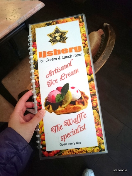  Ijsberg menu cover