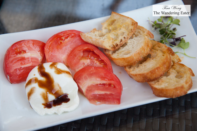 Fresh burrata with balsamic vinegar