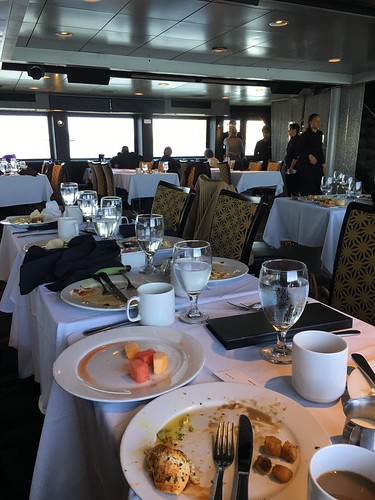 empty tables,  cruise ship