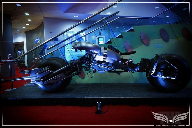 The Establishing Shot: BATMAN'S BAT-POD FROM THE DARK KNIGHT & THE DARK KNIGHT RISES - PROP STORE ENTERTAINMENT LIVE AUCTION PREVIEW EXHIBITION - ODEON BFI IMAX, LONDON