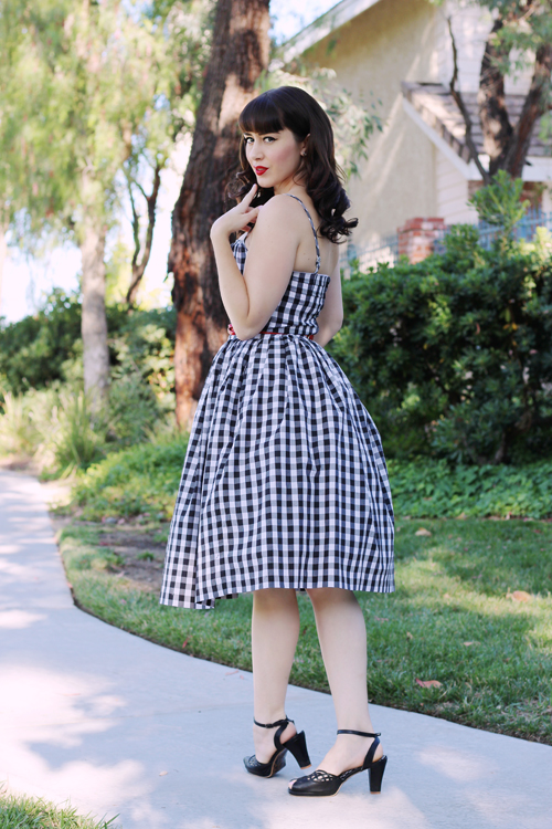Hearts and Found Grace Dress Black Jack in Black Checkered Gingham Print