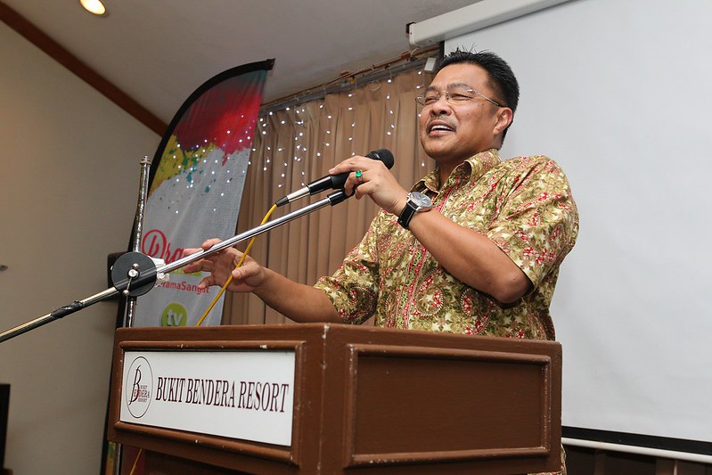 Yang Berhormat Dato’ Sri Haji Mohd. Sharkar Bin Haji Shamsudin Selaku Exco Pelancongan Dan Kebudayaan Negeri Pahang Turut Menghadiri Acara Makan Malam Bersama Pemenang-Pemenang Peraduan.