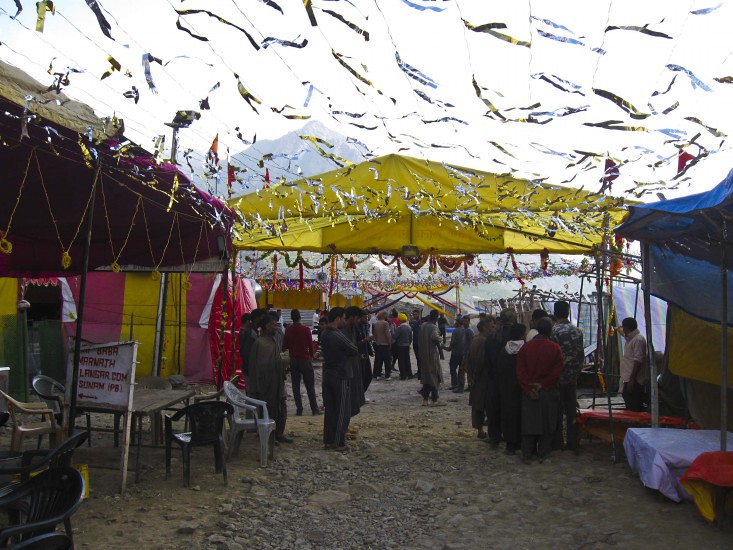 Langars at Sheshnag during Amarnath Yatra 2016, Jammu and Kashmir, India