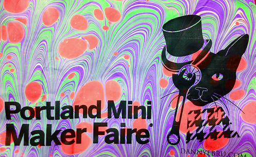 Portland Mini Maker Faire - Paper Marbling Workshop