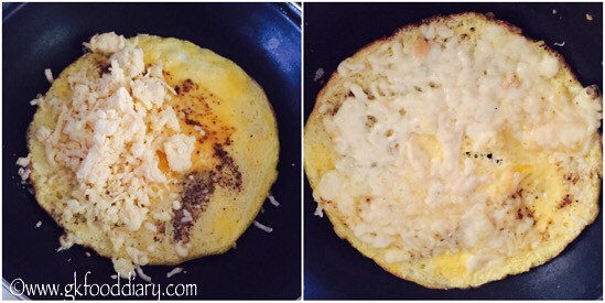 Cheese Omelette Recipe for Babies, Toddlers and Kids - step 4