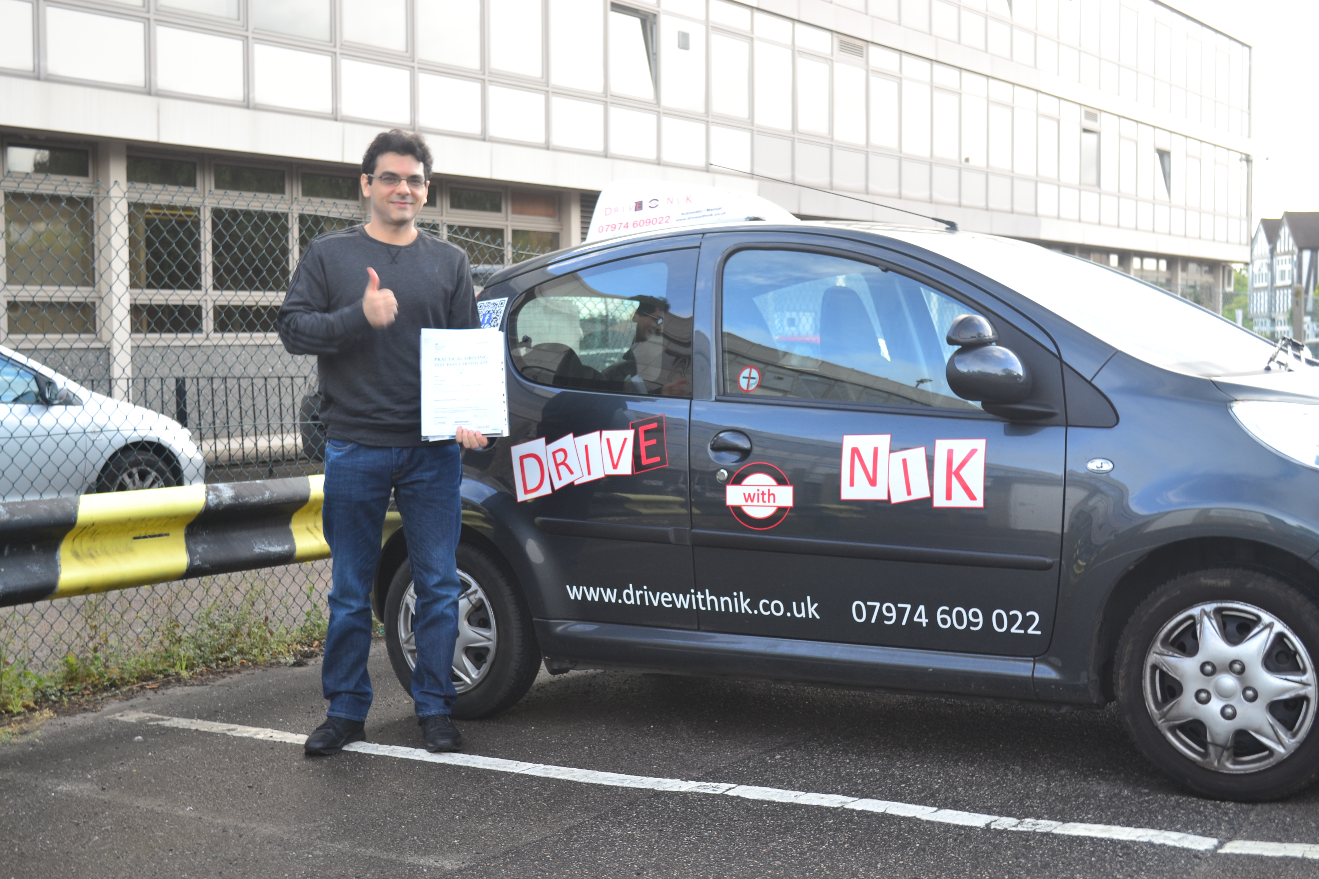 Driving lessons North Finchley Stavor passed his practical driving test first time with Drive with Nik