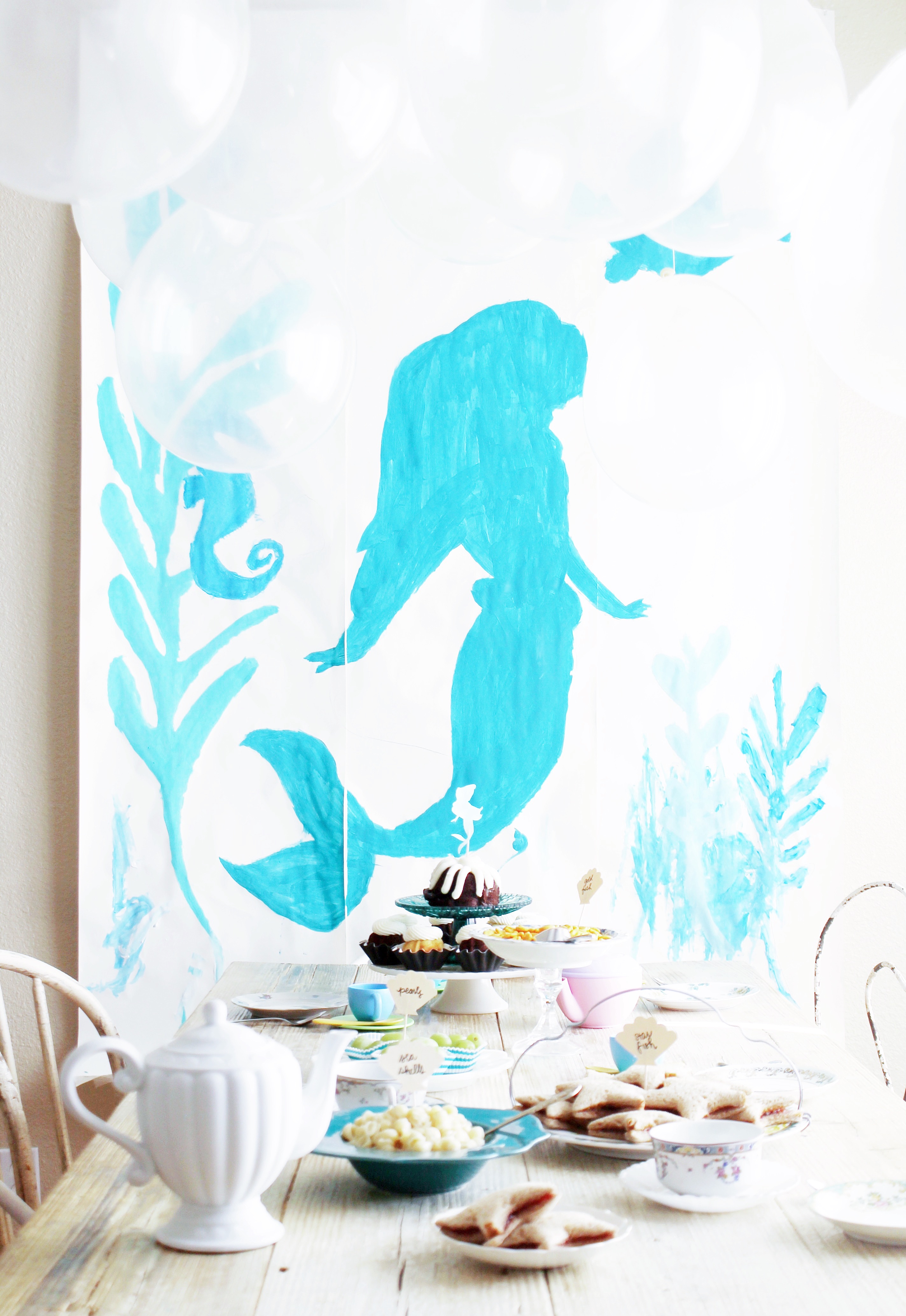 serene turns 3 - mermaid tea party