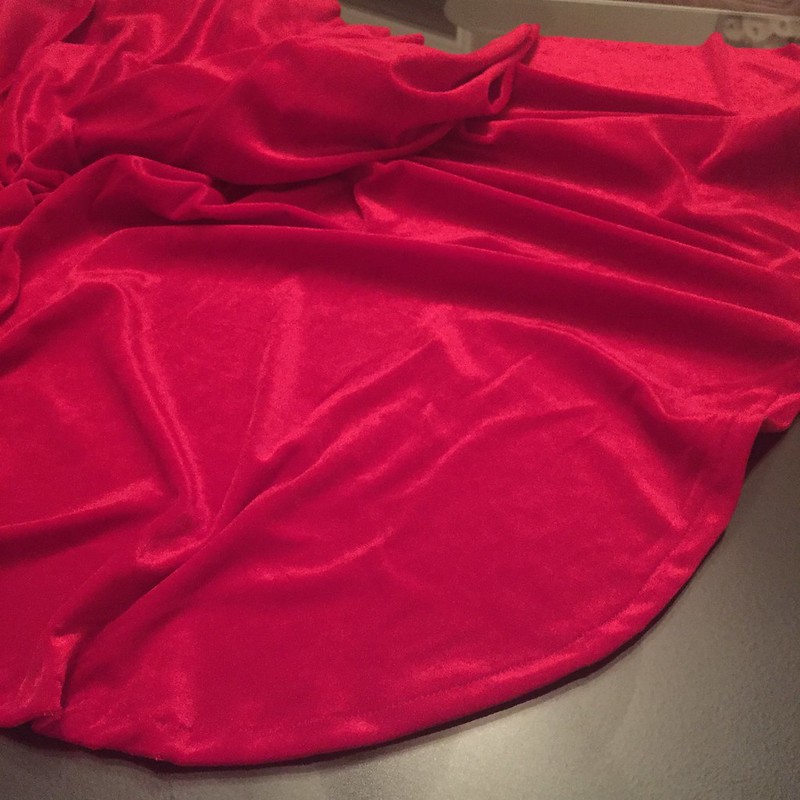 Velvet Tulip Dress - In Progress