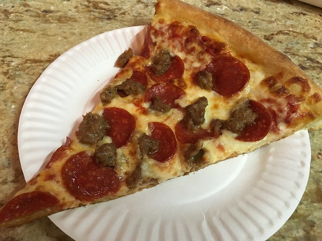 Pepperoni and sausage slice - The Slice Pizza