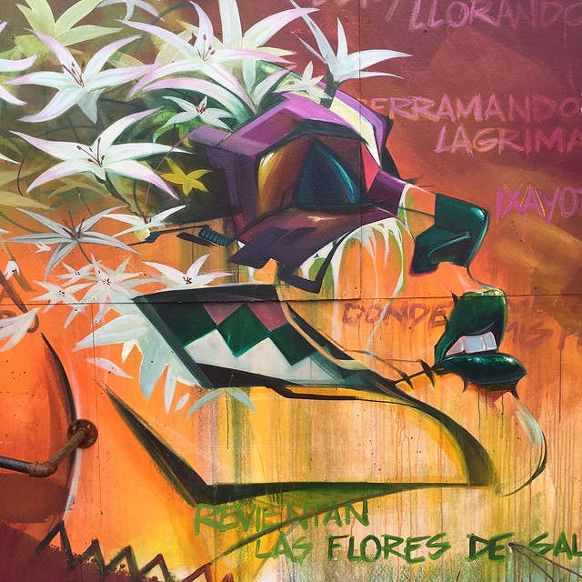 colorful mural at Tamale Boy Portland, Oregon
