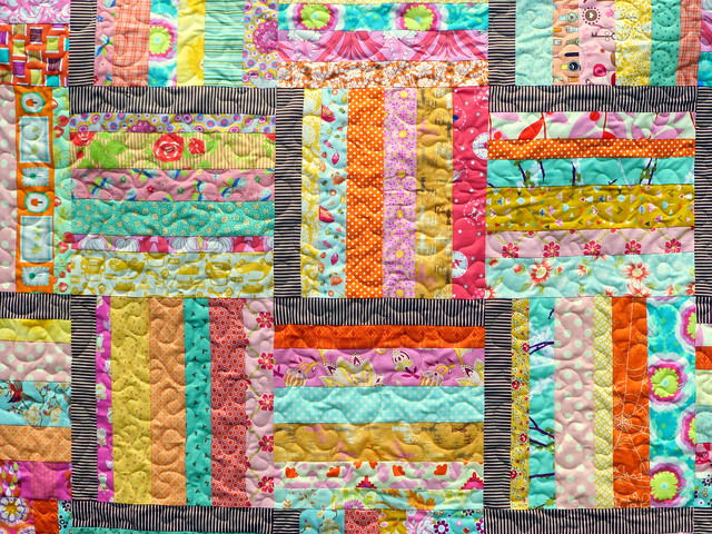 Summer Rail Fence Quilt (Pretty Patches Aug16)