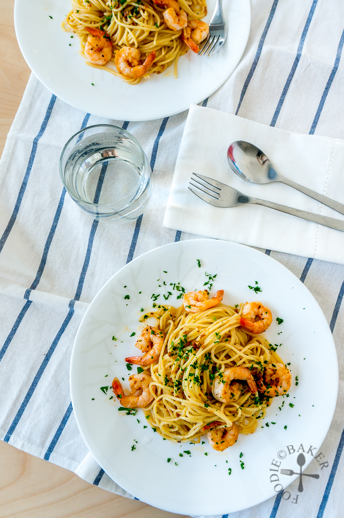 Spaghetti Aglio e Olio with Prawns/Shrimps