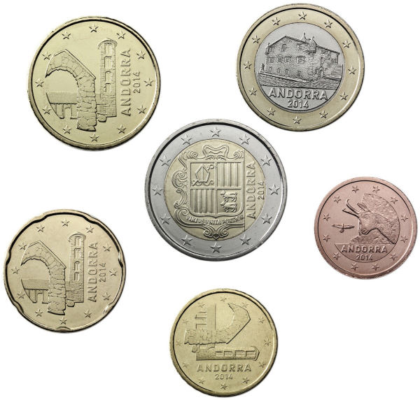 sada euro mincí Andorra 2014