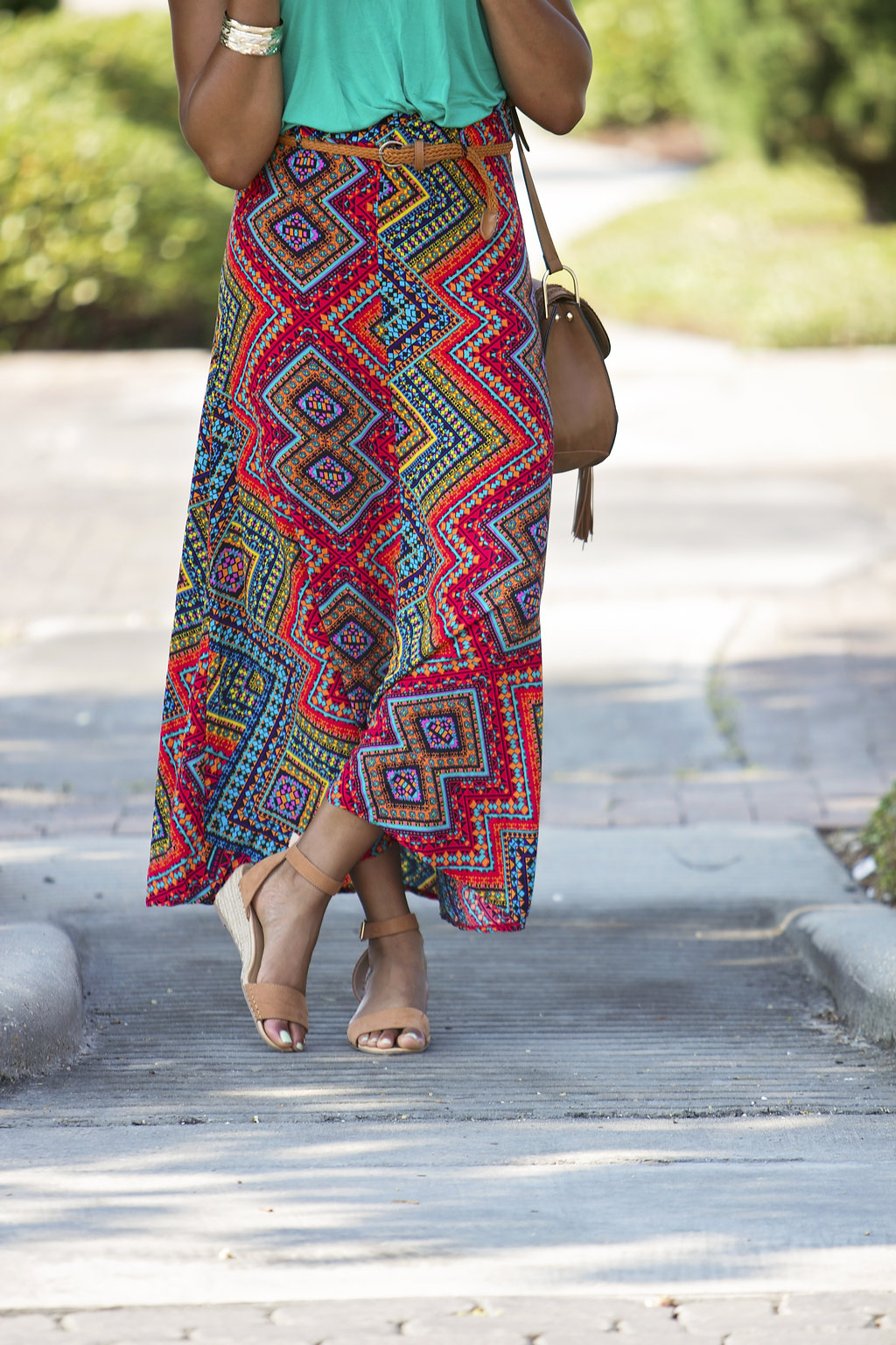 how to style a maxi skirt, demi espadrille wedges