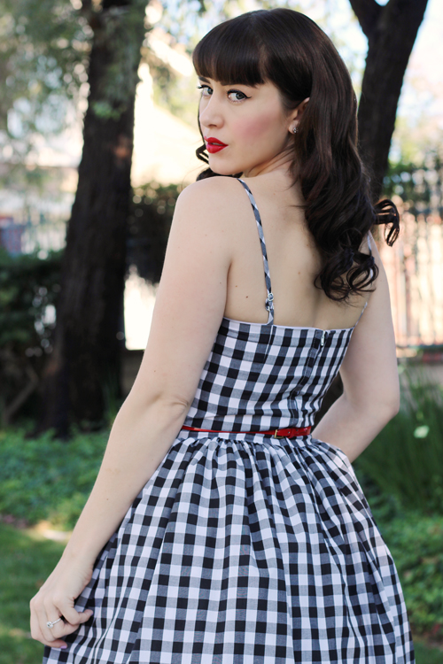 Hearts and Found Grace Dress Black Jack in Black Checkered Gingham Print