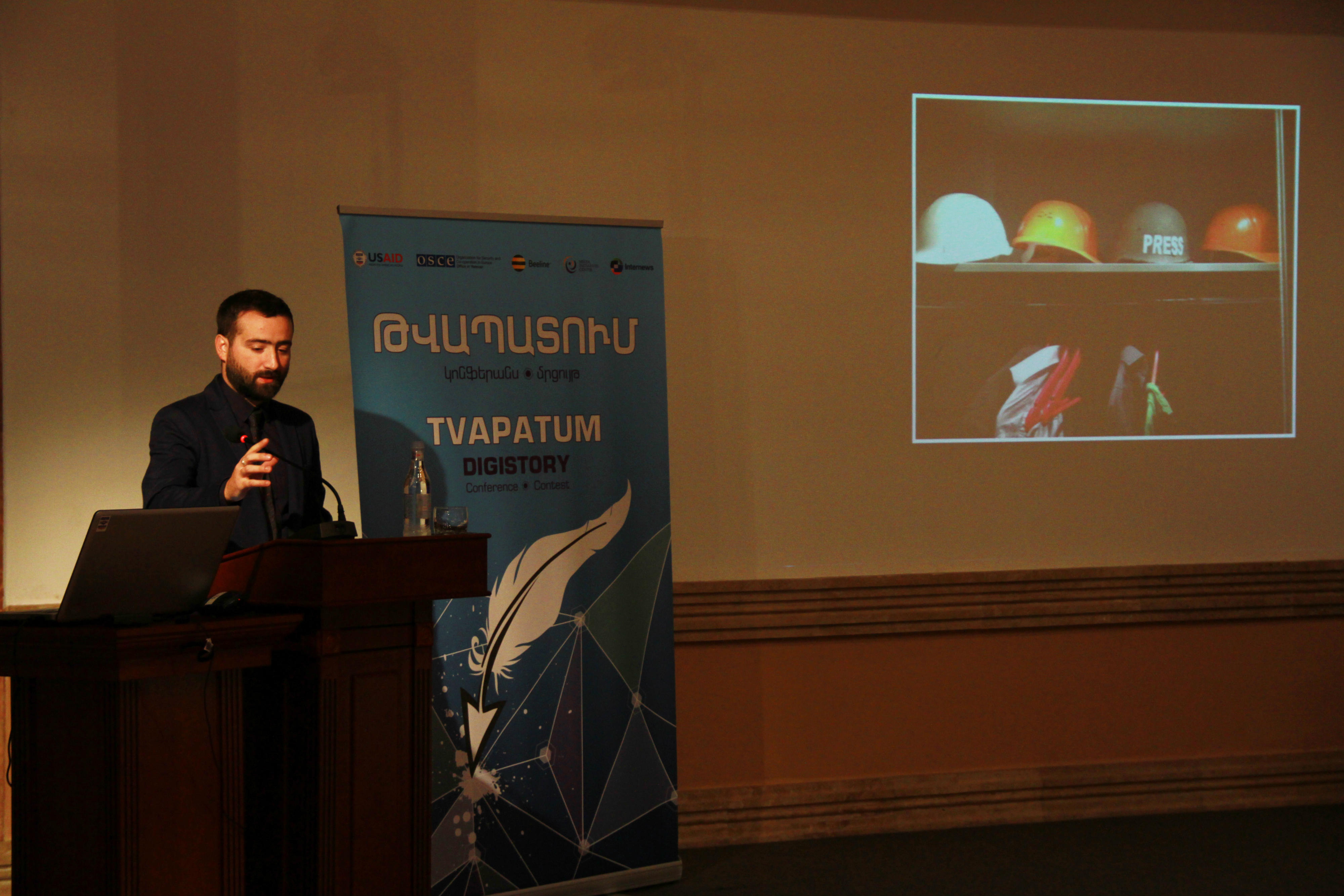 Oliver Carroll at the Tvapatum 2016 media conference. Photo credit: Sona Kocharyan
