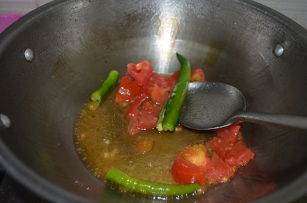 saute tomato and yam