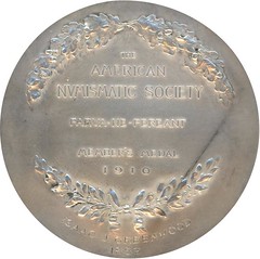 Lot 410 Isaac Greenwood ANS Membership Medal reverse