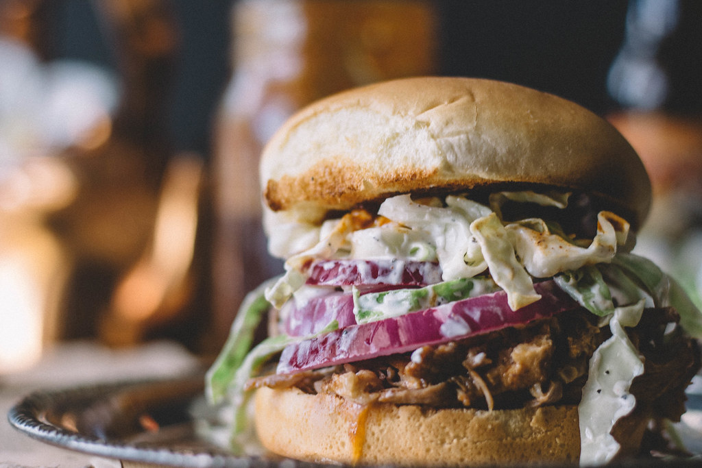 Slow Cooker Root Beer Pulled Pork with Spicy Slaw, Red Onions, & Root Beer BBQ sauce // TermiNatetor Kitchen