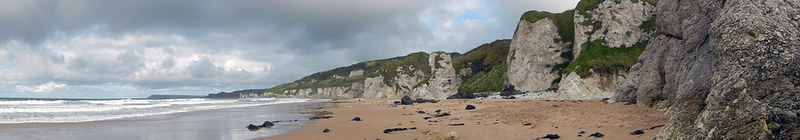 White Rocks Coastal Park in Northern Ireland, UK