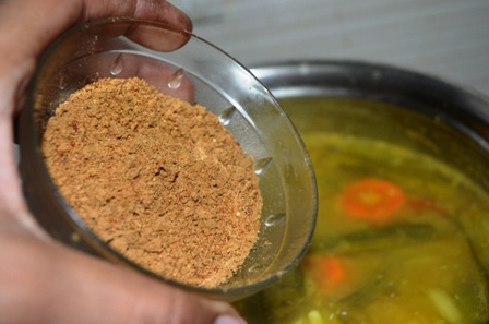 add in sambar powder