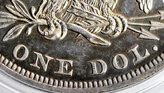 1851 Liberty Seated Silver Dollar Restrike mintmark